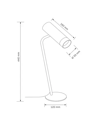 Настільна лампа Goldlux 326034 Fado GU10 1x10W IP20 чорна - фото 3
