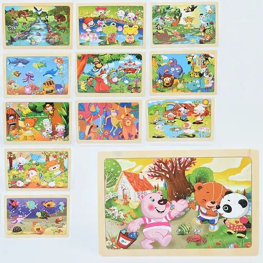 Дерев’яна іграшка Пазли, 24 деталі (В асортименті) - фото 2