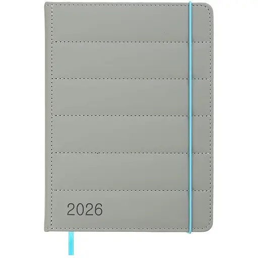 Щоденник датований Buromax Aura 2026 A5 штучна шкіра/поролон сірий (BM.21100-09)