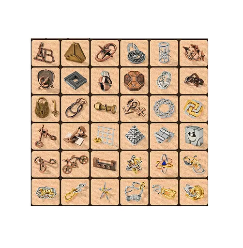 Металевий пазл із 36 предметів "Набір головоломок" - фото 2