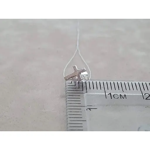 Срібна моносережка-пуссета Астор Хрестики. 9132575/1Р - фото 4