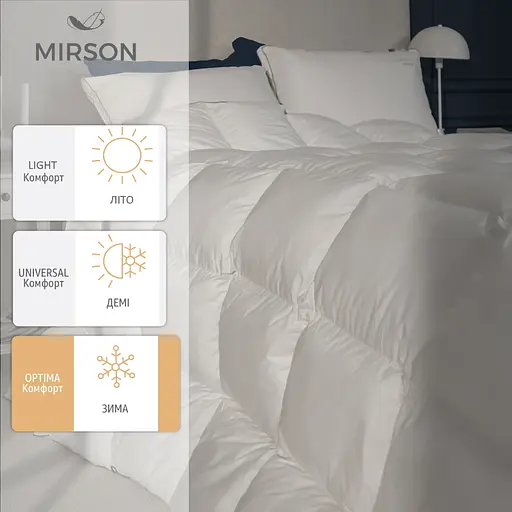 Ковдра пухова MirSon Luxury Exclusive 080, полуторна, 205x140, біла (2200000013774) - фото 2