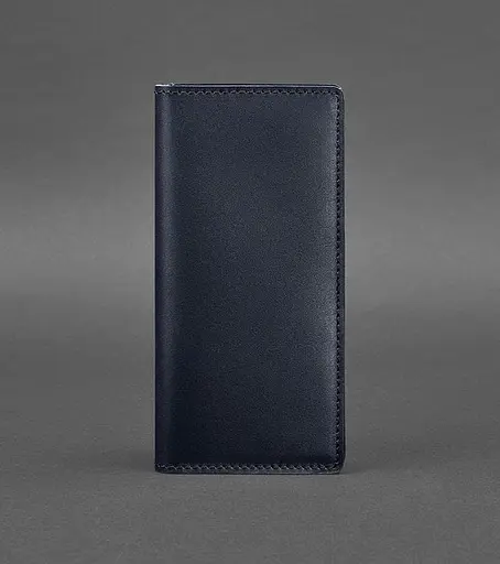 Кожаный портмоне-купюрник 11.0 темно-синий Краст - фото 1