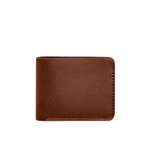 Кожаное портмоне 4.4 (с зажимом) светло-коричневое - фото 6