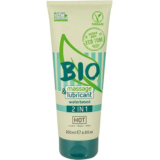 Гель-лубрикант масажний Hot Bio 2 в 1 на водній основі 200 мл