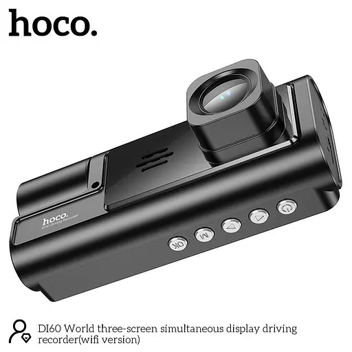 Видеорегистратор HOCO DI60 World three-screen simultaneous display driving recorder (wifi version) - фото 6