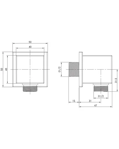 Шланговое подсоединение Imprese HC02, Хром - фото 2