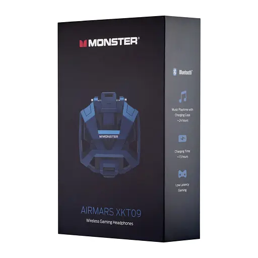 Навушники Monster Bluetooth XKT09 Wireless Bluetooth 5.2 Gaming earbuds 300mAh сині - фото 2