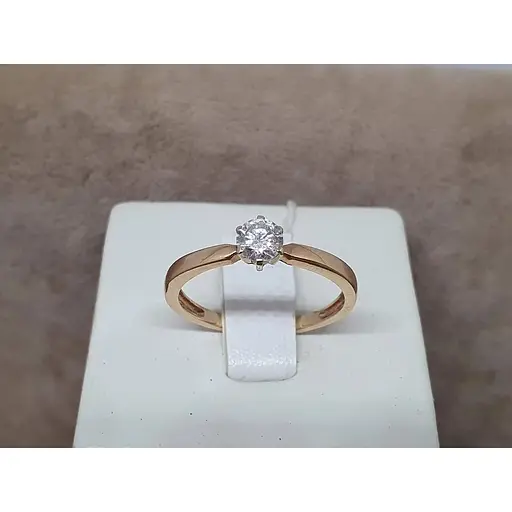 Золотое кольцо Гаразд с фианитом. 3522122 17,5 - фото 4