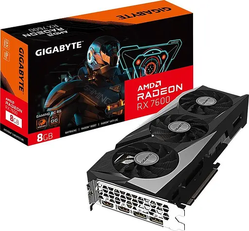 Відеокарта Gigabyte AMD Radeon RX 7600 8GB Gaming OC (GV-R76GAMING OC-8GD) (GDDR6, 128 bit, PCI-E v4.0 x8) - фото 8