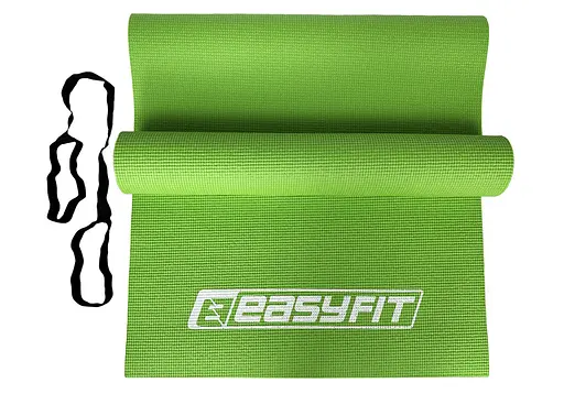 Коврик для йоги и фитнеса EasyFit ПВХ (PVC) Салатовый (EF-1918-Gr) - фото 2
