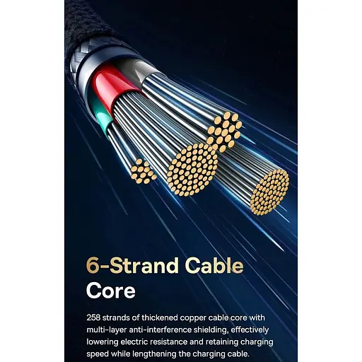 Кабель Baseus Unbreakable USB-A to USB-C 100W 2m Cluster Black (P10355801111-01) [152049] - фото 11