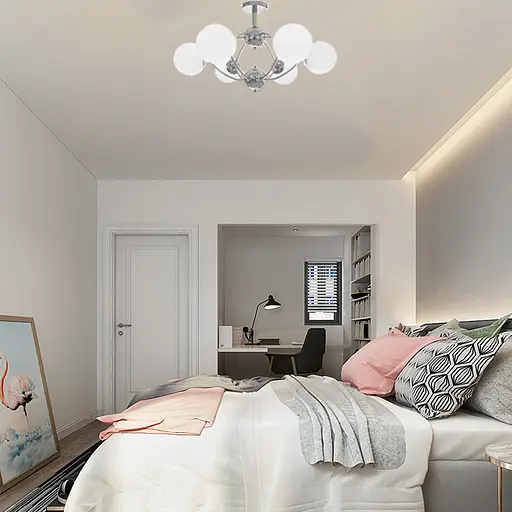 Люстра стельова Brille в спальню E27 60W CH (LK-578C/6) - фото 3