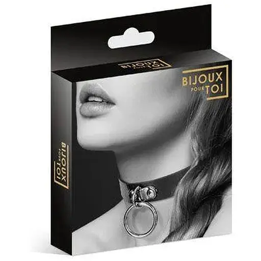 Чокер с кольцом для поводка Bijoux Pour Toi - FETISH
