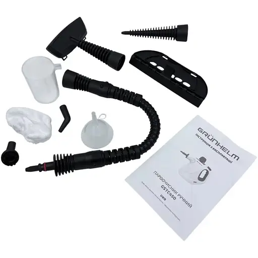 Пароочиститель ручной Grunhelm GSTC450 бойлер 450 мл 9 аксессуаров (146006) - фото 12