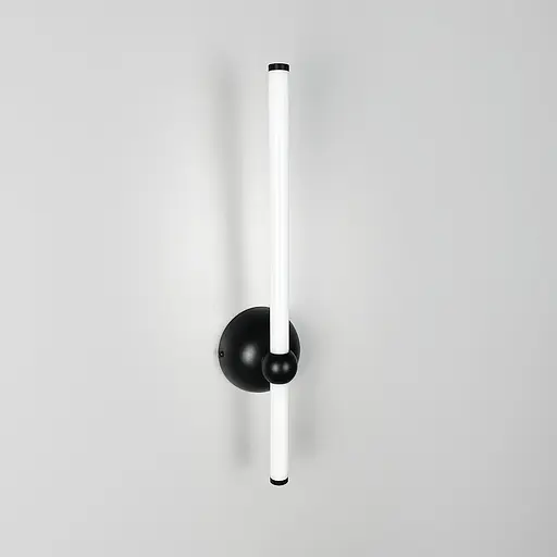 Лінійне бра у чорному корпусі з одним кріпленням 45 см Арт. WJ 023/430-1 BK Line F - фото 3