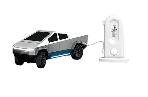 Машина на радіокеруванні Tesla Cybertruc 9076 підсвічування  музика USB-кабель беззвучний режим в коробці 3.7 Вт Сірий - фото 2