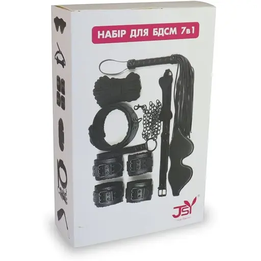 Набор для БДСМ JSY 7в1 LY1003 Black - фото 4