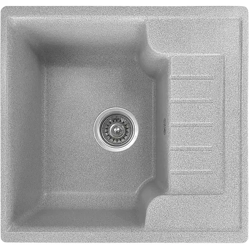 Гранітна кухонна мийка Romzha Klasicky 51 Seda (602) з крилом - фото 1