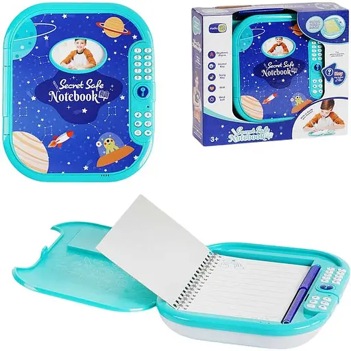 Сейф із блокнотом, звук, пісні, світло, блокнот із фломастером
