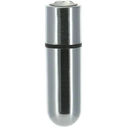 Вибропуля PowerBullet First-Class Bullet 2.5″ with Key Chain Pouch Silver 9 режимов вибрации