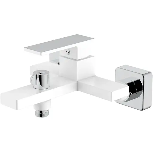 Смеситель для ванны Qtap Gemini QTGEM259CRW45683 Chrome/White - фото 1