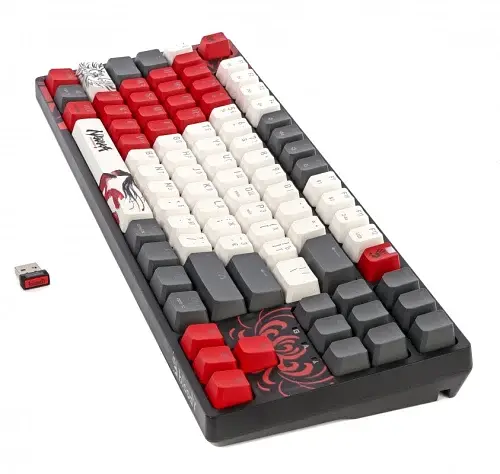 Клавіатура бездротова Bloody WS87, Naraka, Bluetooth / USB 2.4GHz / USB, механічна (перемикачі BLMS Red Plus), RGB-підсвічування, акумулятор - фото 4