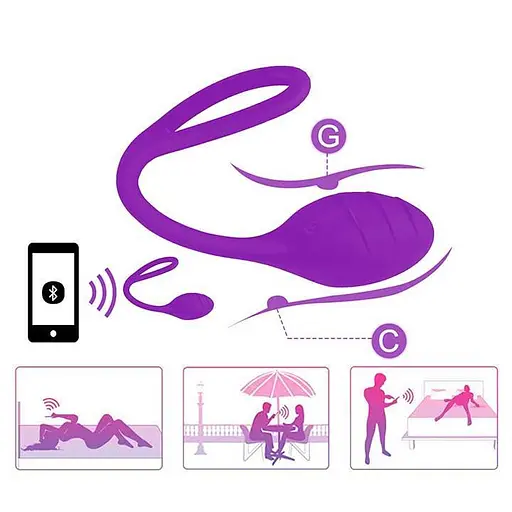 Смарт-віброяйце для клітора та точки G для жінок 10 режимів фіолетове - фото 7