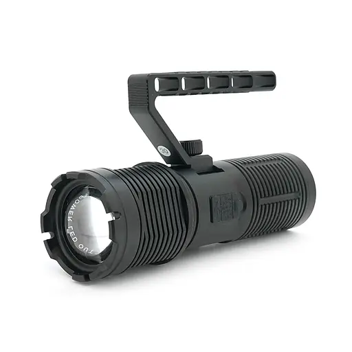 Фонарь поисковый BP-2303 LED PM60, 5 режимов, индикация заряда, питание от 3*18650, IP65, кабель USB, 255х145х65мм, 0,860кг, Black, BOX - фото 3