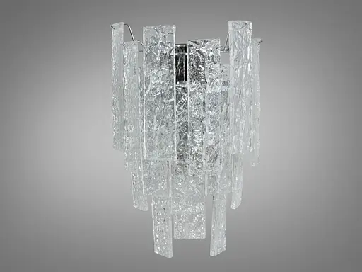 Класична новинка, бра з кришталю на 2 лампи, колір хром - фото 2