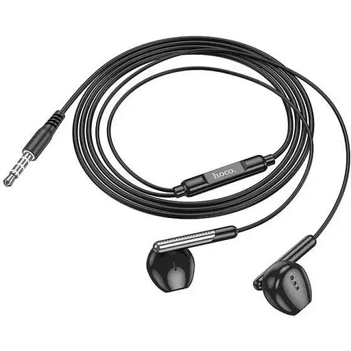 Дротові навушники Hoco M123 Glory універсальні earphones with microphone, 3.5mm, 1.2m, black