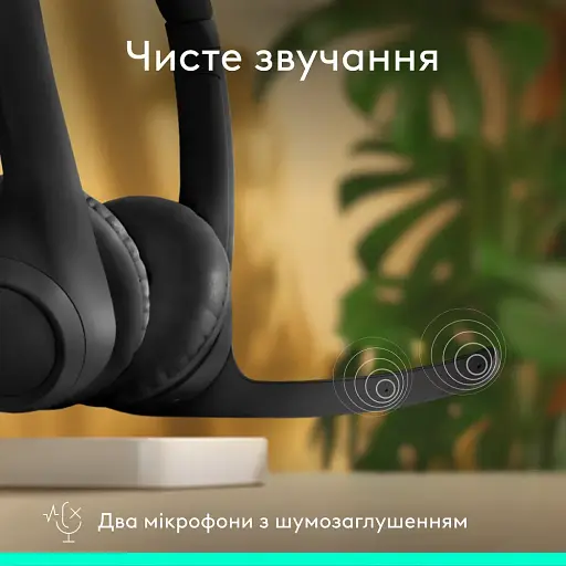 Гарнітура Logitech Zone 300 Wireless Headset BT Black (981-001407) (6996322) - фото 6