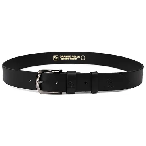 Ремінь шкіряний Grande Pelle чорний 120х4х0.5 см acs0032049 - фото 2