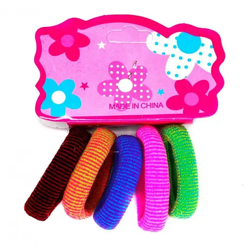 Дитяча резинка для волосся La-beauty 0301-1126 мікрофібра, різнокольоровий, набір 5 шт - фото 1