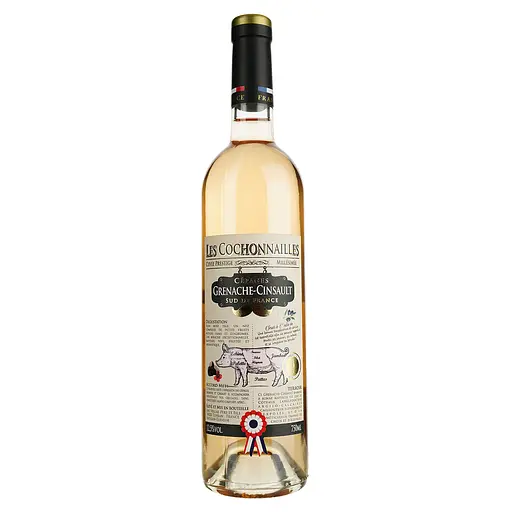 Вино Les Cochonnailles Grenache Cinsault IGP Pays D'Oc, рожеве, сухе, 0,75 л