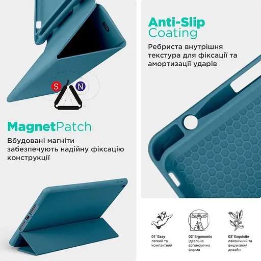 Чохол-книжка ArmorStandart Smart Fold Pen для Apple iPad 11 2025 (A16) / 10.9 2024 / 2022 Lavender Grey (ARM74942) [133699] - фото 8