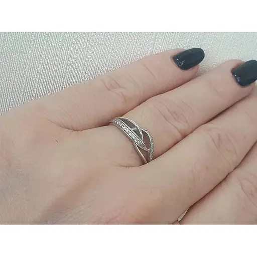 Серебряное кольцо Агни Искренность с фианитами. 1888/9Р-CZ 17 - фото 2