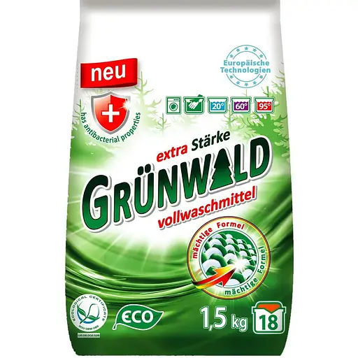 Уценка. Порошок стиральный Grunwald Eco универсальный Горная Свежесть 1.5 кг - фото 1