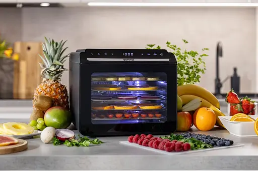 Сушарка для продуктів Gorenje 580 Вт піддонів 6 x 1.5 см дисплей пластик+метал чорний - фото 9