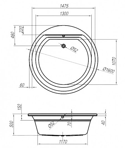 Ванна акриловая Kolpa San Vvo 160x160 771463 - фото 2