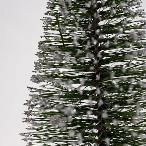 Новорічна декоративна настільна ялинка засніжена Стріла 25 см на дерев'яній підставці Lugi SOK-М-12-1 - фото 5