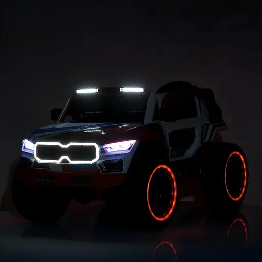 Электромобиль детский M 5850EBLR-1 Джип 4 мотора 45W 2 аккумулятора 12V7A MP3 USB светло-бело-красный - фото 9