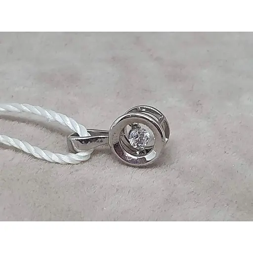 Золота підвіска Родинні коштовності з плаваючим фіанітом. 1740568 бел - фото 2