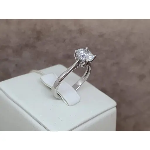 Серебряное кольцо Агни АЗУРИЯ с фианитом. 1010/1Р-CZ 17,5 - фото 3