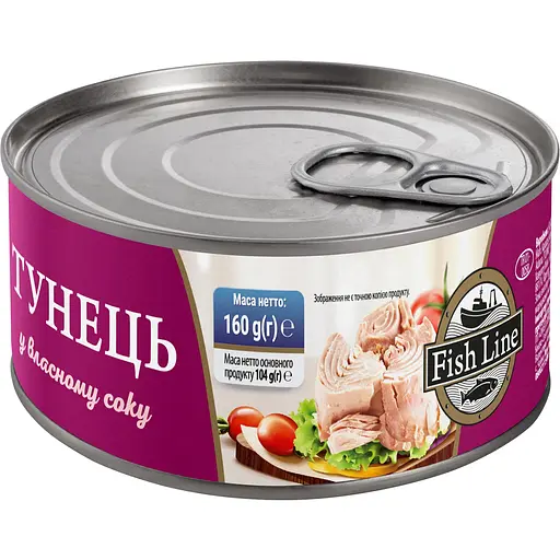 Тунец Fish Line в своем соке 160 г