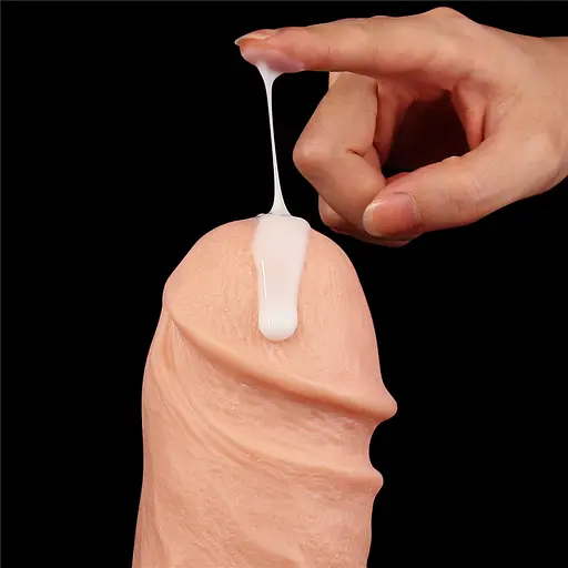 Фалоімітатор для подвійного проникнення LoveToy King-sized 33 см тілесний - фото 4