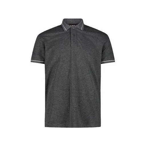 Поло CMP Man Polo Polyester-stretch Grey/White XXL (1097-34D5987-U901 54)