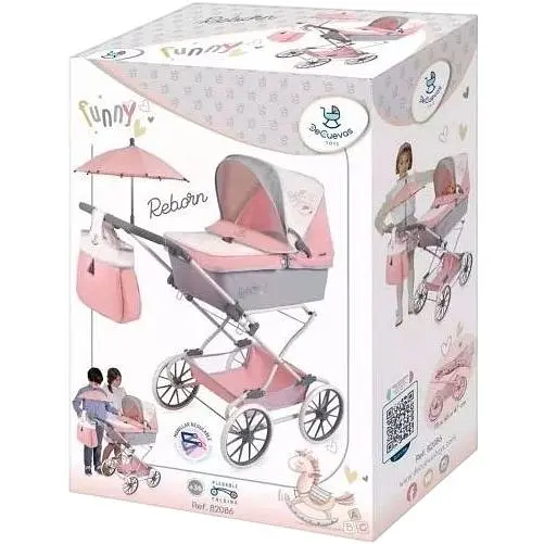 Детская коляска для куклы DeCuevas зонтик и сумка в комплекте (82086)
