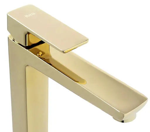 Смеситель для умывальника Rea Orix низкий gold REA-B6163 Золотой - фото 2
