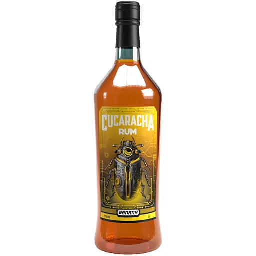 Алкогольный напиток Cucaracha Rum Banana 35% 1л - фото 1